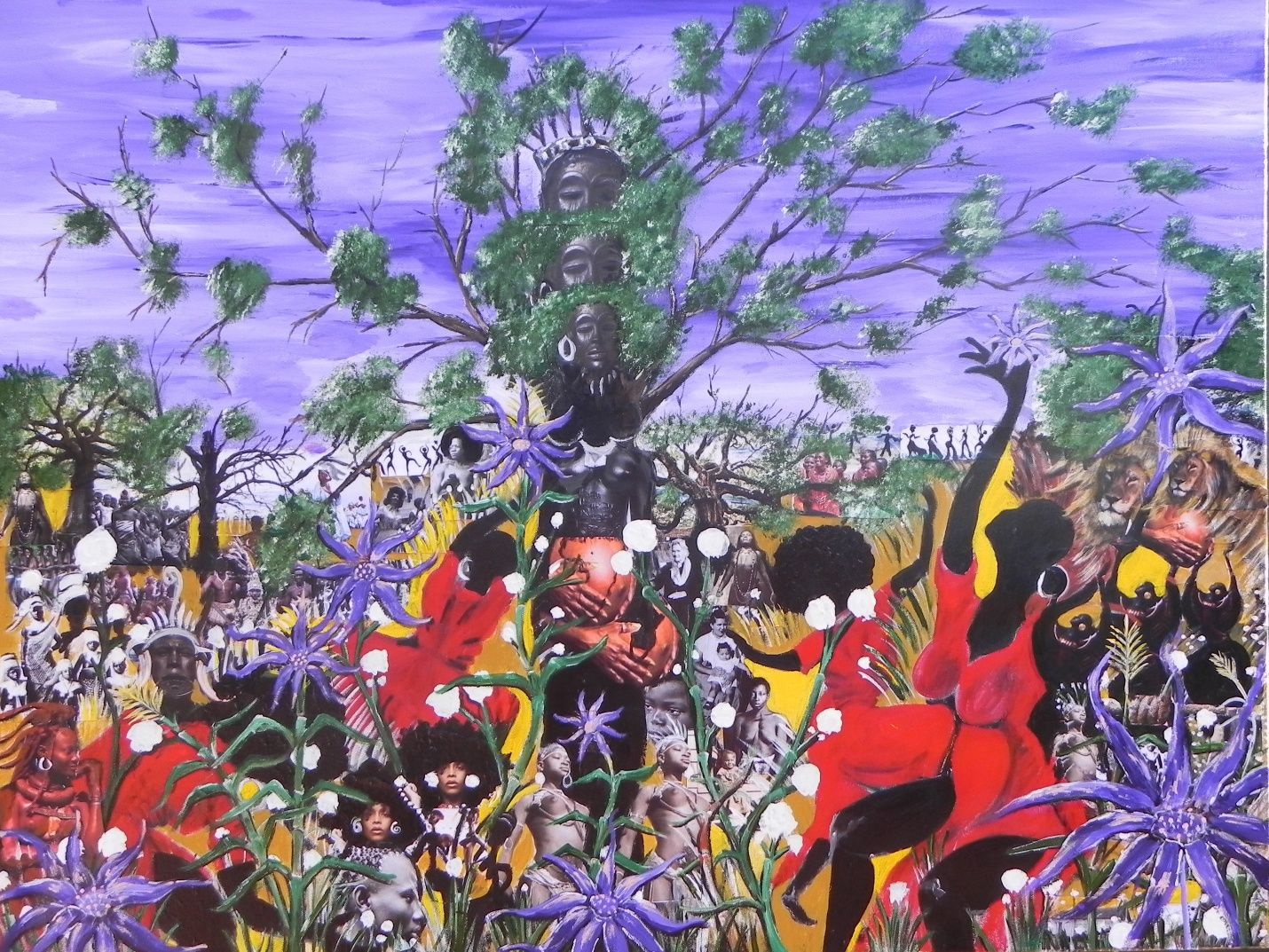Birth of a Queen, mixed media collage by Bryant Benoit