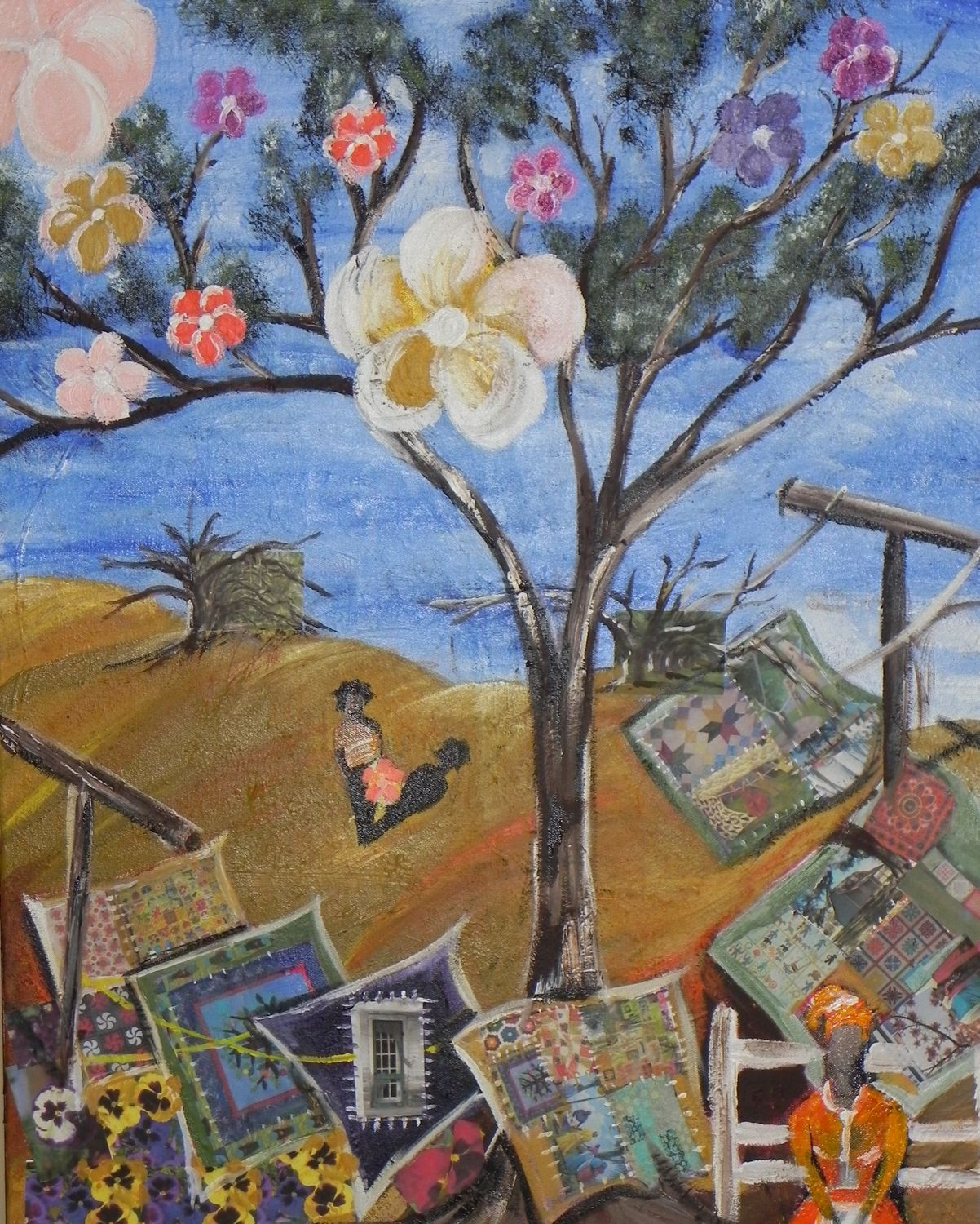 Journey, mixed media collage by Bryant Benoit