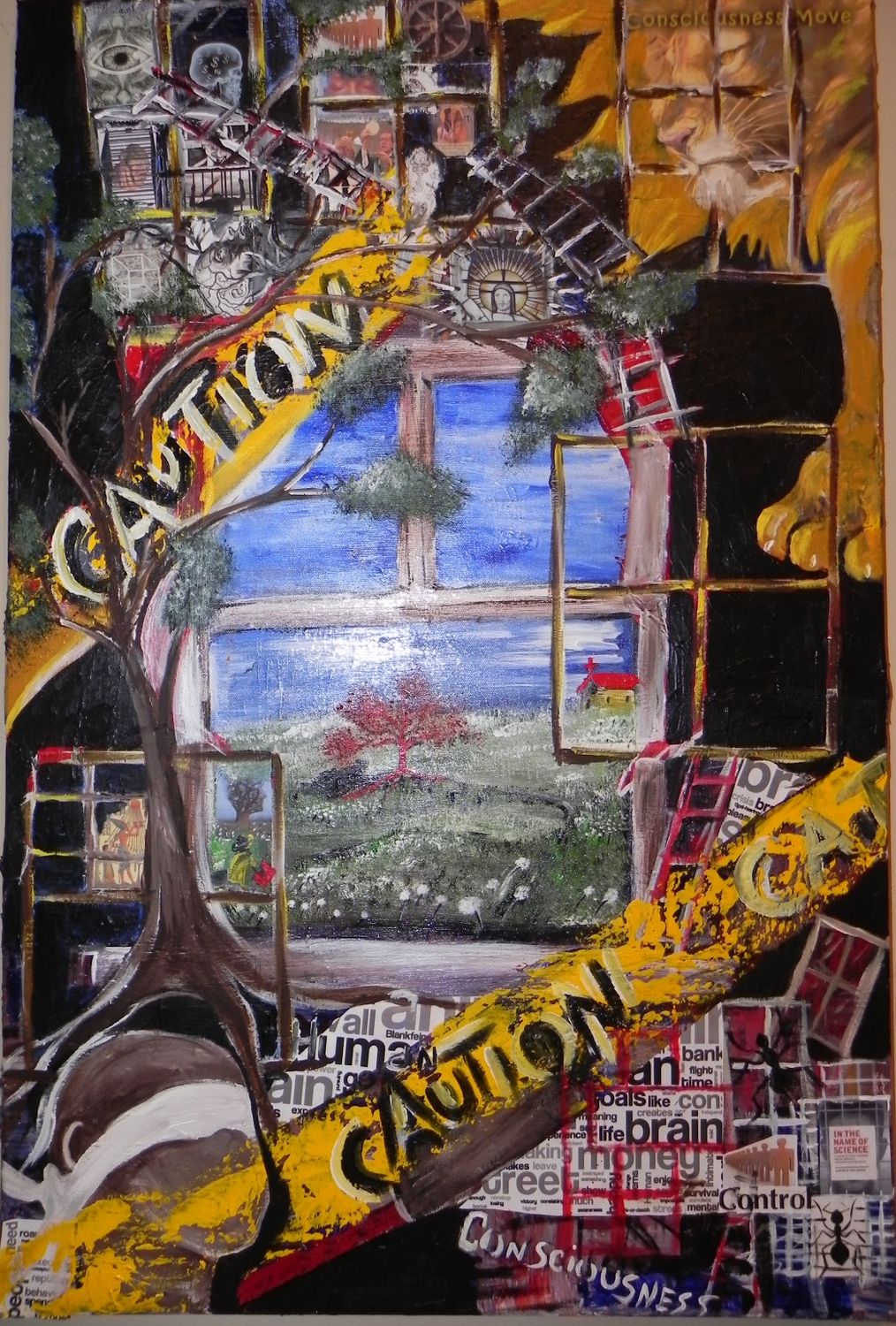 Negativity, mixed media collage by Bryant Benoit