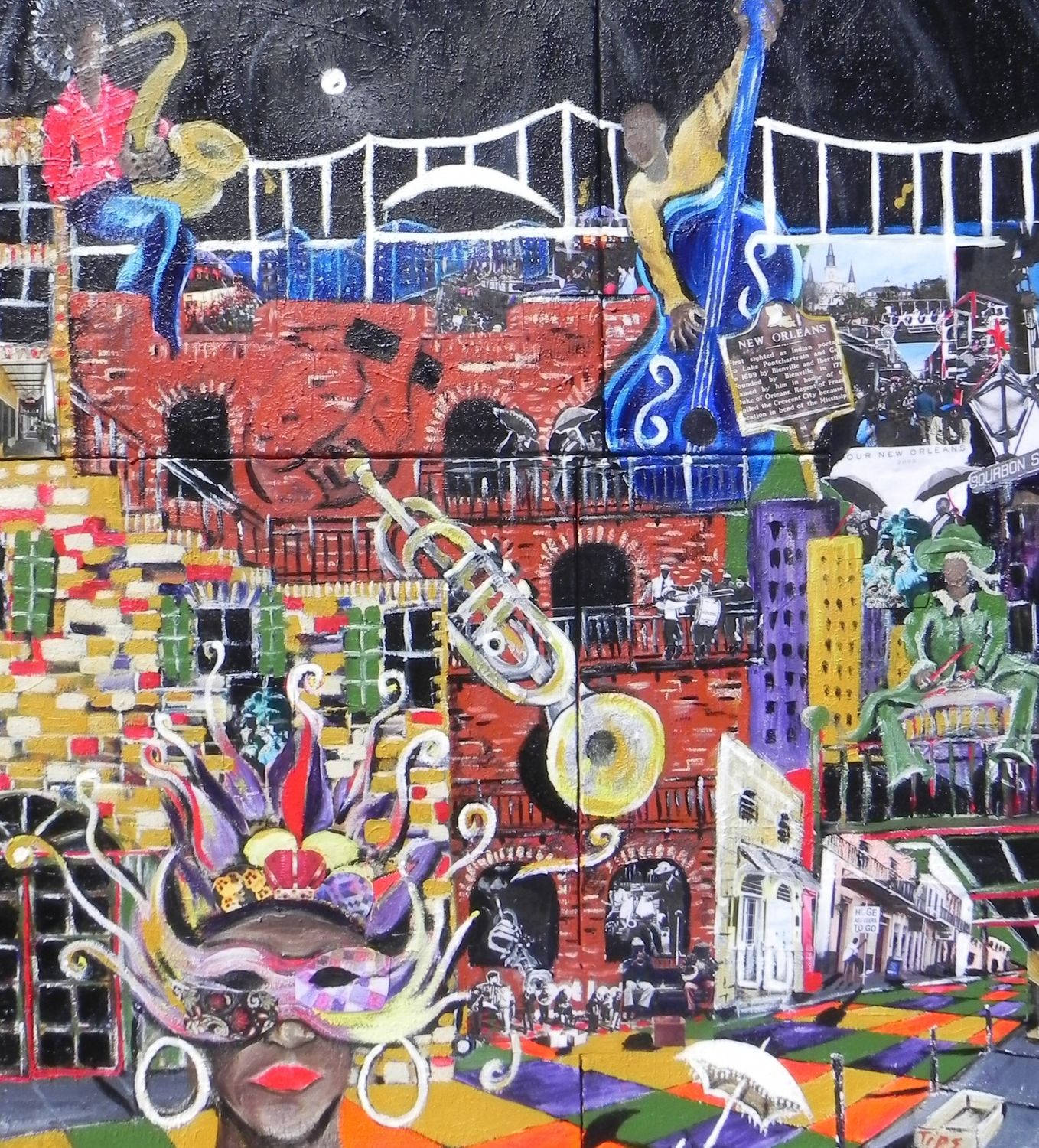 Pulse of the City, mixed media collage by Bryant Benoit